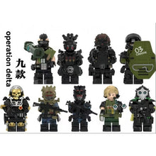 YZ00116A-00127A Operation Delta Force (without weapons) - Military Special Forces Minifigures