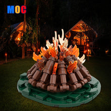 (Gobricks version)MOC-97217 Campfire - Classic wood