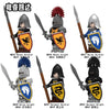 N845-850 Castle Faction Series: Knights of the Raven, White Horse, and Black Snake Minifigures