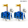 1604F-A 1604F-B 1604F-C Medieval blue lion, red lion, black eagle warhorse minifigures