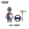 N301-308 Medieval War Scottish Greatsword Minifigures