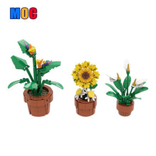 (Gobricks version) 340pcs MOC Small potted tropical plants