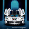 4501PCS XZ Lafa FXXK EVO white UV paint modified building block assembly sports car 1:8