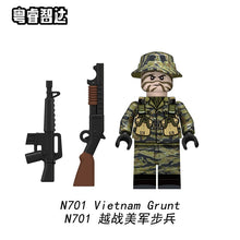 N701-706 Vietnam War series: US troops and Vietnamese infantry minifigures