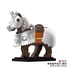 M141-143 Medieval Series Gothic Wide Warhorse Mounts Minifigures