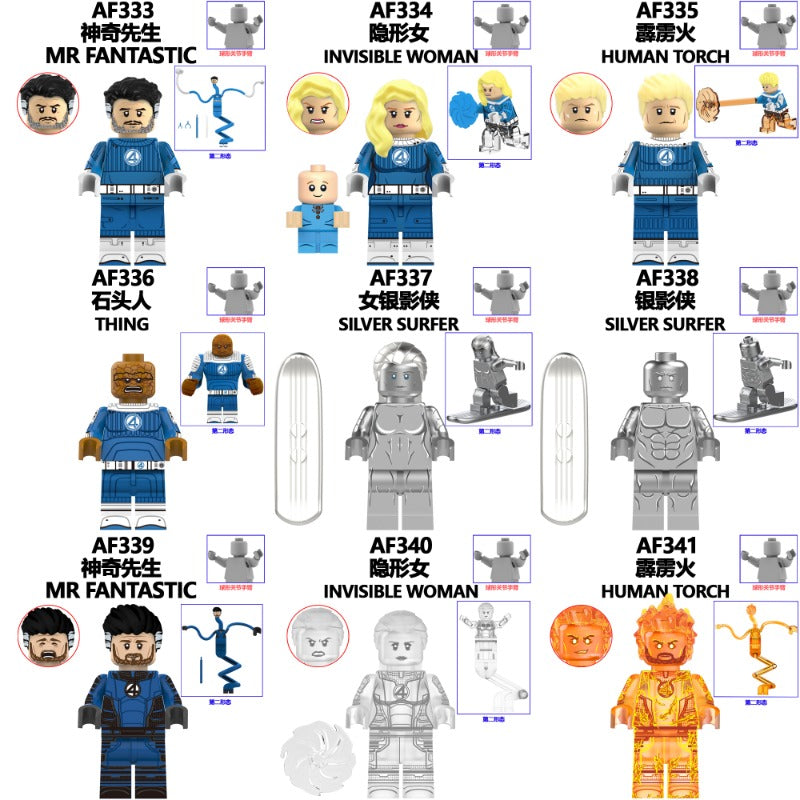 AF333-341Fantastic Four Series Minifigures – Joy Bricks