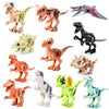 12PCS Dinosaur Building Blocks Tyrannosaurus Rex Pterosaur Stegosaurus Brachiosaurus Velociraptor Bullosaurus