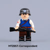 MTZ055-MTZ058 WWII Polish soldier commander in military camouflage Minifigures
