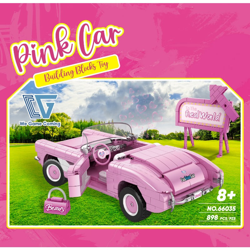 898pcs WGC 66035 Pink Barbie Car – Joy Bricks 898pcs WGC 66035 Pink Barbie Car – Joy Bricks
