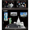 338pcs SY 5022 Q Scene Car：House of Parliament & Liberty & Wood State Guest Car