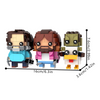 (Gobricks version) 588pcs MOC-217708 Steve, Garrett & Chicken Jockey Brickheadz LEGO MOC - A Mine Craft Movie