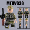 MTUV037-042 Soviet Military War Leaf Camouflage Soldier Minifigures