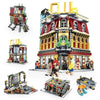 2488pcs SEMBO 6991  5-IN-1 Streetview Series Club Building Blocks With LED LIGHT