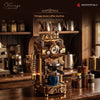 1091pcs HUIYOYOYI H1026 Vintage Steam Coffee Machine [Includes Rechargeable Battery Box & LED Light Strip]