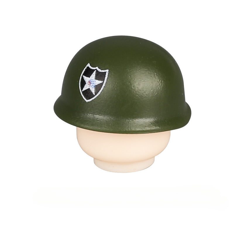 captain icon h on us soldier ww2 helmet WWII US Army Officer Soldier Minifigure Helmet Weapon 5PCS – Joy Bricks