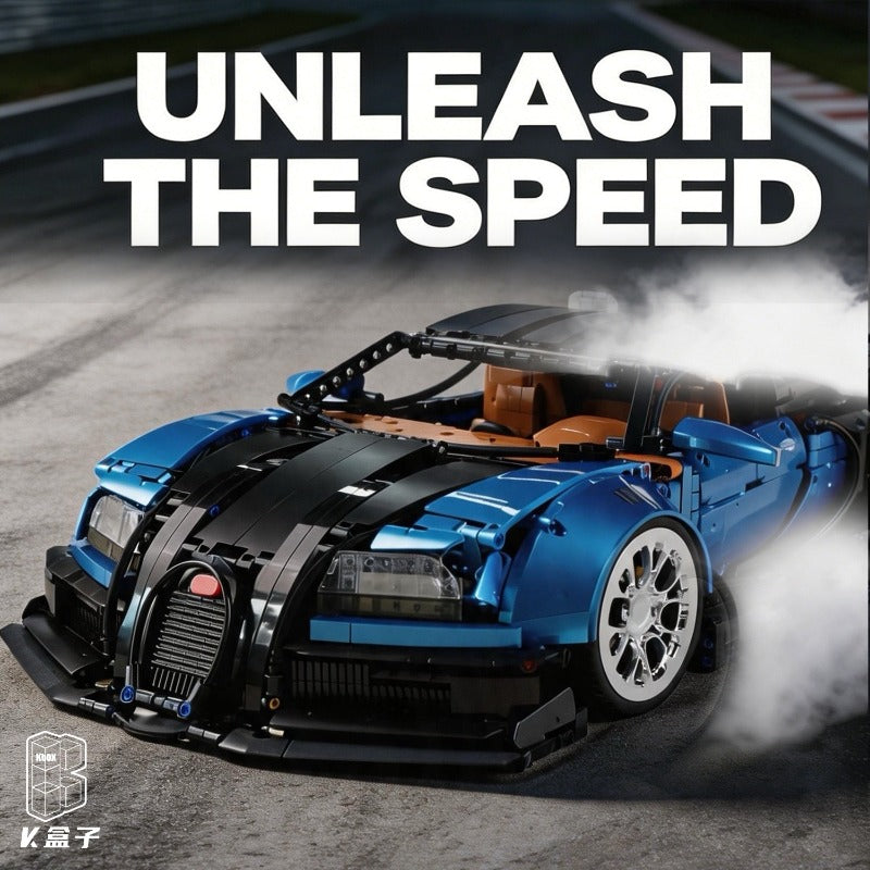 3827PCS kbox 10553 Scale Hypercar – UV Edition 1:8 – Joy Bricks