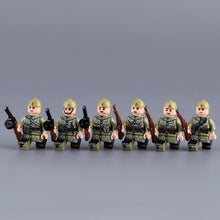 MTUV037-042 Soviet Military War Leaf Camouflage Soldier Minifigures
