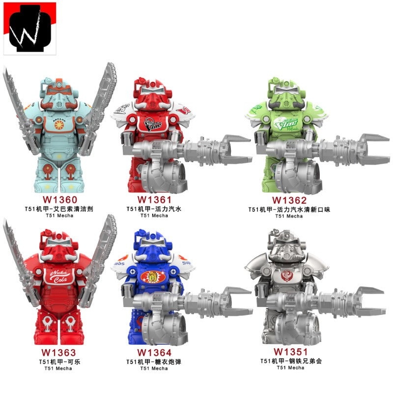 W1360-1364 Fallout: Power Armor series Minifigures – Joy Bricks