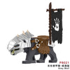 P8019-8022 Medieval series orc mount wolf with flag Minifigures