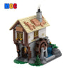 (Gobricks version) 712pcs MOC-182367 Medieval Town Square Blacksmith - 10332 Castle Extension