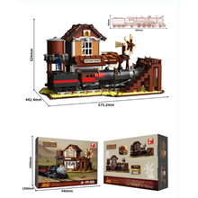 3885pcs 36001 WESTERN TRAIN STATION