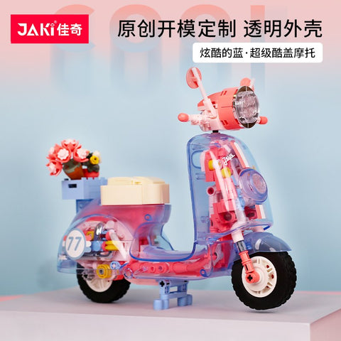 552 pcs JK8325 Super sweetheart motorcycle transparent version