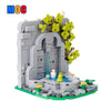 MOC Medieval Castle Scene Building Fountain Garden Pool