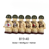 B19-40 WW2 Military Medical Soldier Minifigures
