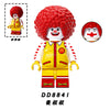 DD8841-8848 Eat too full series wheat uncle Ken master fat white soldier red pig Minifigures