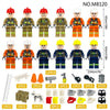 M8253 M8120 80529A Blue Sky Fire and Rescue Team Minifigures