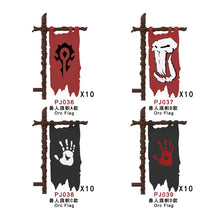 PJ036-039 Medieval series orc flag Minifigures