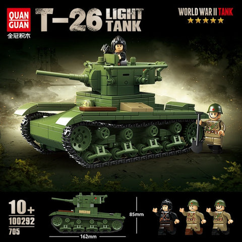 705pcs QUANGUAN 100292 T-26 LIGHT TANK