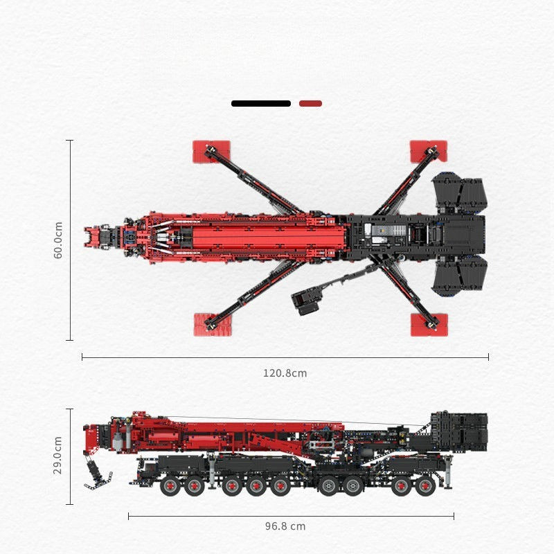 Ubricks E1001 2026 5V Liebherr Ltm11200 Mobiele Kraan Model Afstandsbediening Moc 10400 PCS - Afbeelding 18