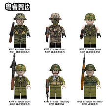 N701-706 Vietnam War series: US troops and Vietnamese infantry minifigures
