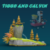 (Gobricks version) 436pcs MOC Calvin and Hobbes - Tigger on the grass