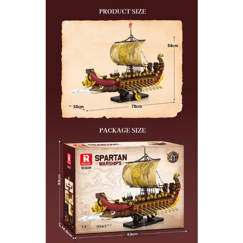 3043pcs Reobrix 66104 Spartan Warship – Joy Bricks