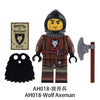 AH017-020 medieval military castle wolf cavalry soldier Minifigures