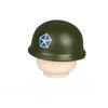 WWII US Army Officer Soldier Minifigure Helmet Weapon 5PCS