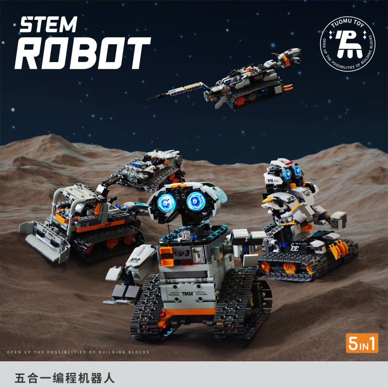 TUOMU T2008 STEM ROBOT Programming robots 5IN1 – Joy Bricks