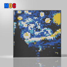 (Gobricks version)MOC-50853 Starry Night Art Photo