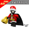 PG8189 Christmas Series Assembly Building Blocks Bat Girl Panther Marvel Captain Falcon Robin Minifigures