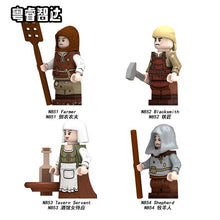 N851-854 European medieval commoners Minifigures