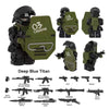 YZ00116B- YZ00127B Operation Delta Force (with black weapon fragments) - Military Special Forces Minifigures