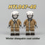 HTL047-048 World War II winter sheepskin coat soldiers Minifigures