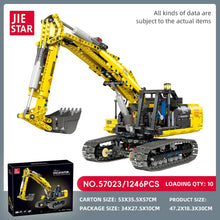 1246pcs JIESTAR Full-Function Tracked Excavator (WIth Remote Control)
