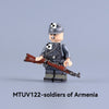 MTUV119-MTUV122 World War II foreign legion soldiers Minifigures