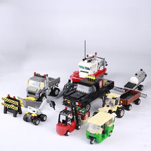 MOC City Life Minifigures Police Car Engineering Vehicle Tricycle Snowplow Truck