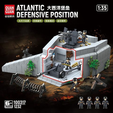 1232pcs QUANGUAN Atlantic Coastal Fortress 1:35