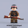 MTZ055-MTZ058 WWII Polish soldier commander in military camouflage Minifigures