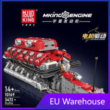 (Ship from European warehouse)3472pcs MouldKing 10169 V12 Engine Dynamic Edition